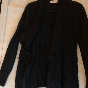Hollister black sweater cardigan medium